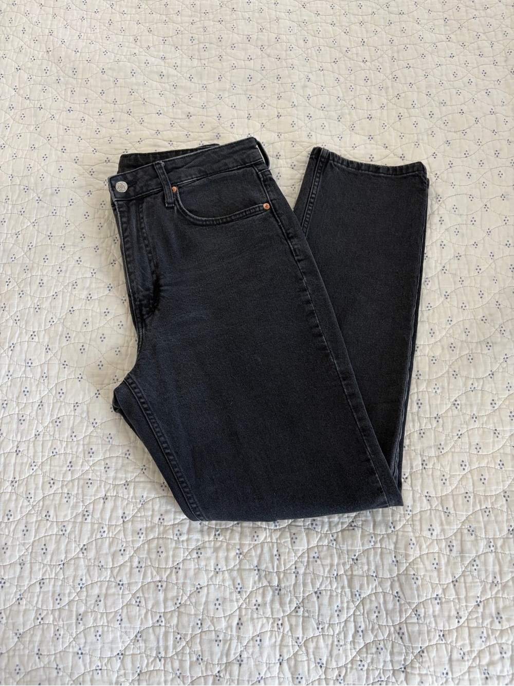 H&M Black Vintage Straight Jeans